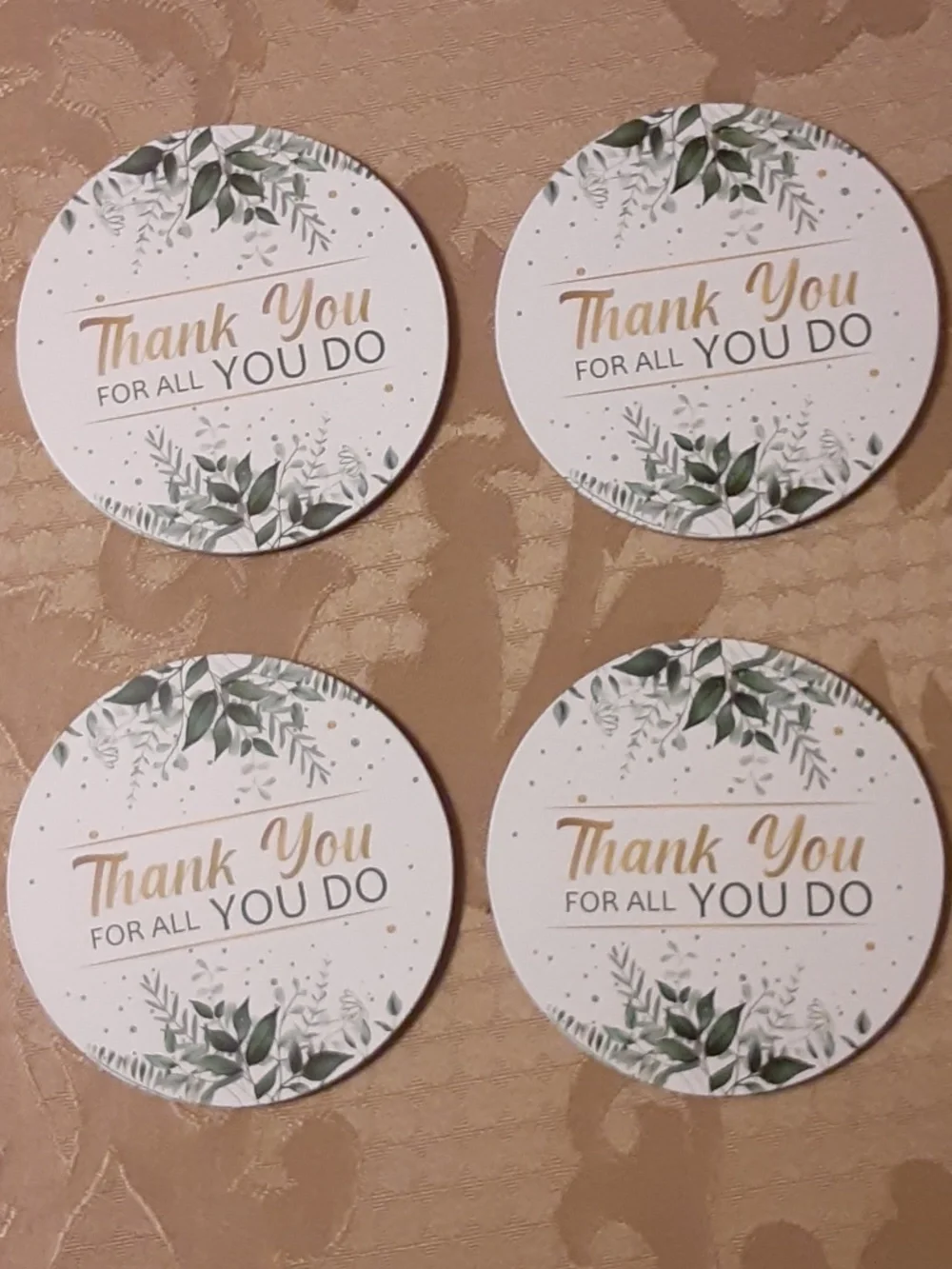 Thank You For All You Do Coaster Set